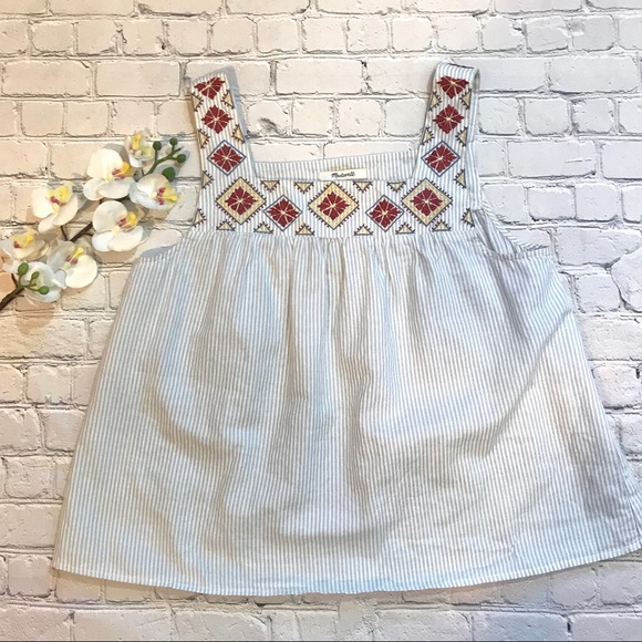 Madewell Tops - Madewell - Embroidered Tank Top